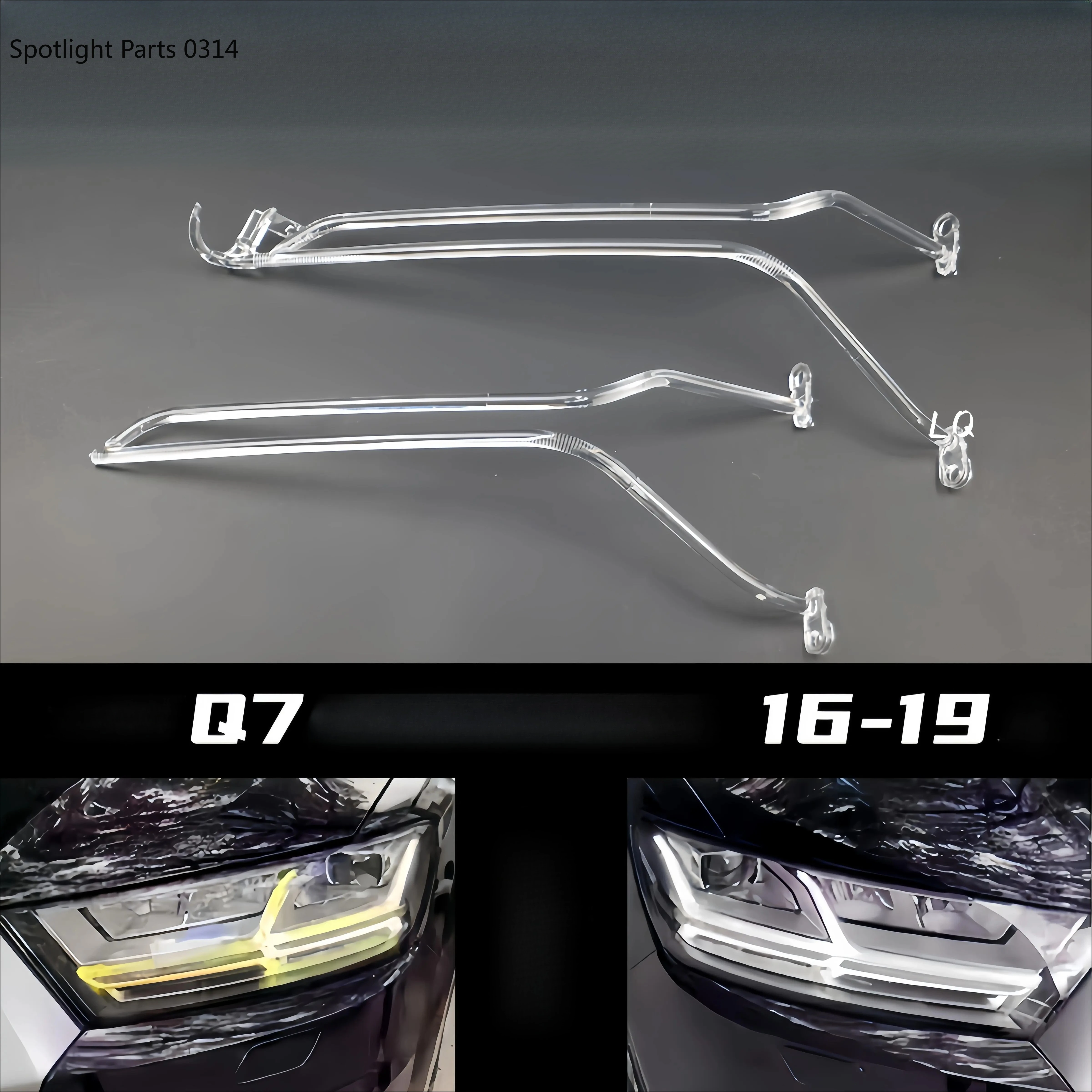 For 2016-2019 Audi Q7 daytime running light light guide bar light guide LED angel eye module high version Yellowing 
For 2016-2019 Audi Q7 daytime running light light guide bar light guide LED angel eye module high version Yellowing