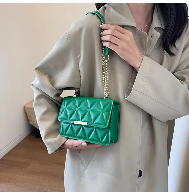 Women Quilted Chain Crossbody Bag Fashion Small Square Shoulder Purse Multi Color Casual Daily Handbag Women Quilted Chain Crossbody Bag Fashion Small Square Shoulder Purse Multi Color Casual Daily Handbag