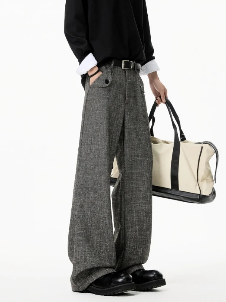 Cleanfit Men's ey Tweed Straight Leg Casual Pants Spring Autumn Old Money Sle Drapey Flared Loose Fit Casual Trousers
Cleanfit Men's ey Tweed Straight Leg Casual Pants Spring Autumn Old Money Sle Drapey Flared Loose Fit Casual Trousers