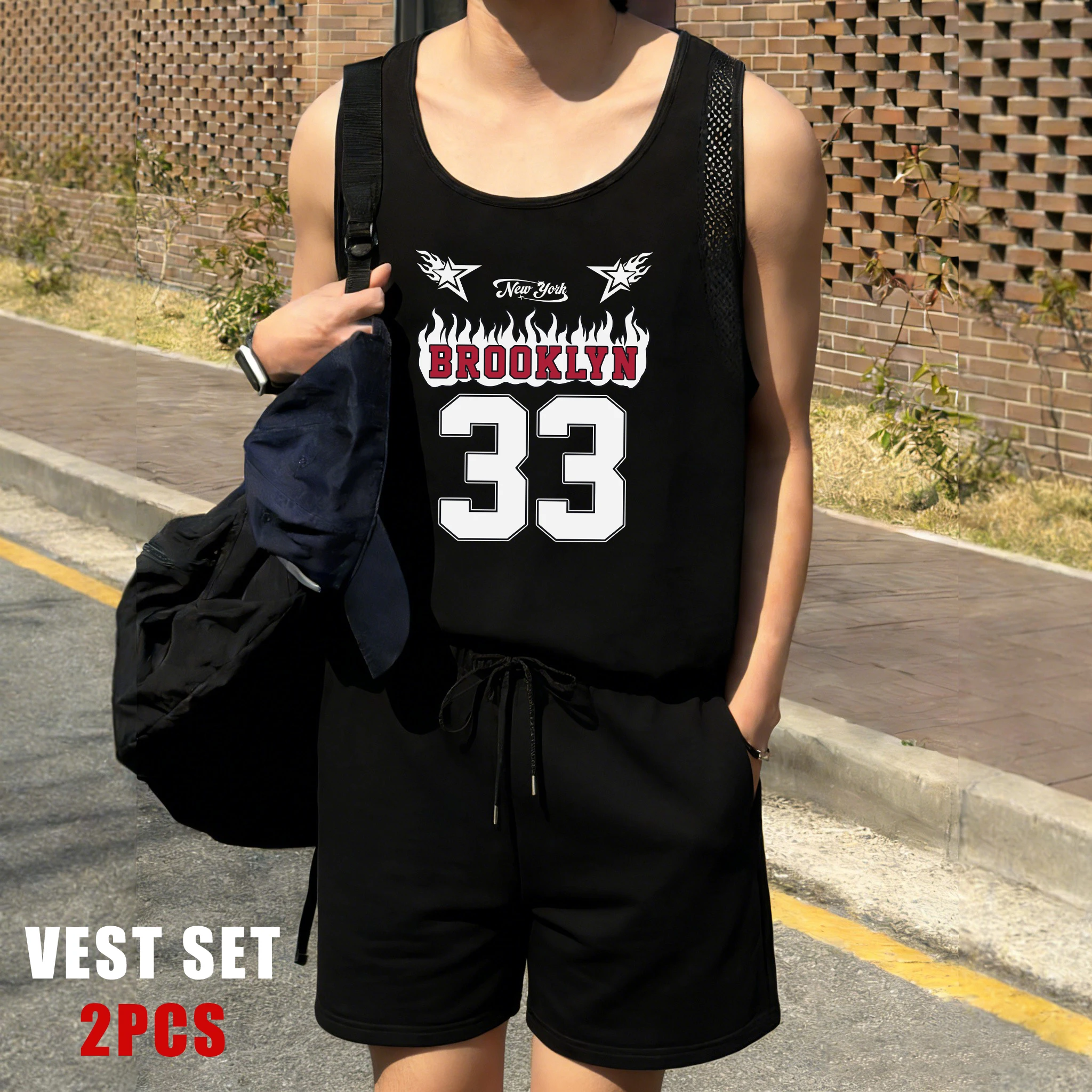 Brooklyn Number 33 Printing Men Reticular Vest Suit Breathable Shorts Crewneck Streetwear Fashion Summer Unisex Sportsuit
Brooklyn Number 33 Printing Men Reticular Vest Suit Breathable Shorts Crewneck Streetwear Fashion Summer Unisex Sportsuit