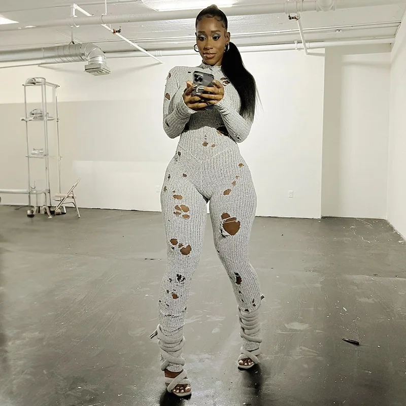 Hole Knit Jumpsuit Women Turtleneck Long Sleeve Back Lace Up Skinny Casual Hollow Out Rompers Stretch Streetwear Woolen Overalls
Hole Knit Jumpsuit Women Turtleneck Long Sleeve Back Lace Up Skinny Casual Hollow Out Rompers Stretch Streetwear Woolen Overalls