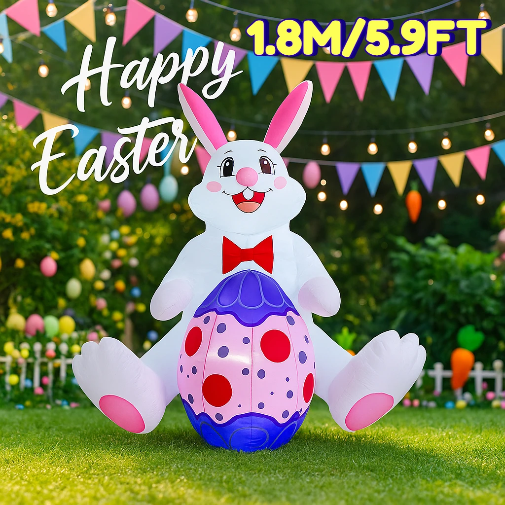 1.8M/5.9FT Inflatable Toy Easter DIY Decor Holiday Festival Rabbit Blue Easter Egg Decor Holiday Garden Yard LED Light Ornament
1.8M/5.9FT Inflatable Toy Easter DIY Decor Holiday Festival Rabbit Blue Easter Egg Decor Holiday Garden Yard LED Light Ornament