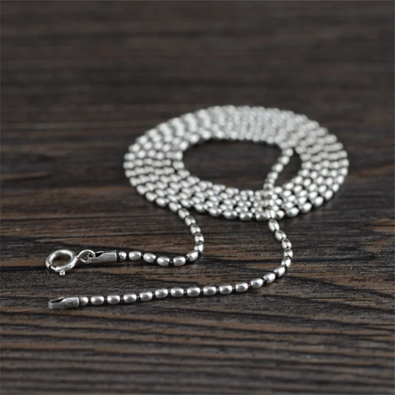 Glossy 925 Sterling Silver Rice Beads Chains Necklaces for Women 1.2MM 40-80CM Sweater Necklace Shining Silver Beans Links Chain
Glossy 925 Sterling Silver Rice Beads Chains Necklaces for Women 1.2MM 40-80CM Sweater Necklace Shining Silver Beans Links Chain