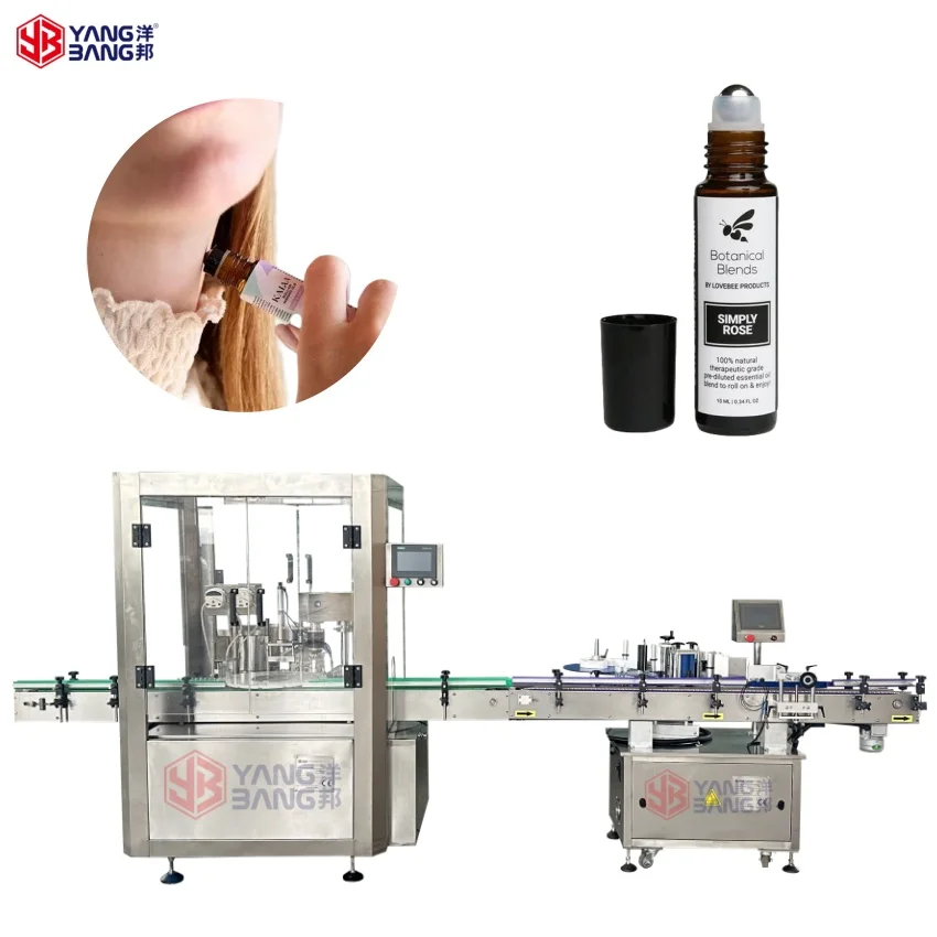 YB-YX2 Automatic 10ml 100ml Roll On Perfume Deodorant Essential Oil Mosquito Repellent Bottle Filling Capping Labeling Machine
YB-YX2 Automatic 10ml 100ml Roll On Perfume Deodorant Essential Oil Mosquito Repellent Bottle Filling Capping Labeling Machine