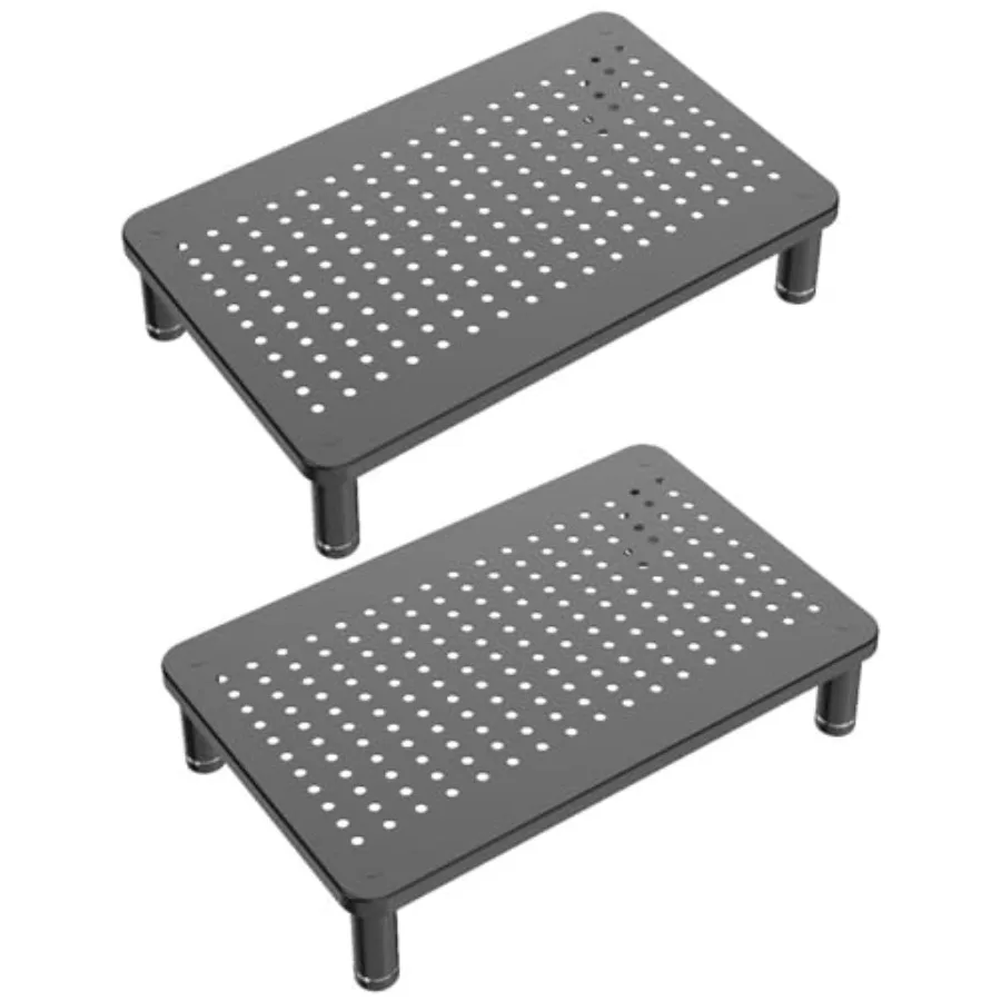 2-Pack Monitor Riser Laptop Stand with Adjustable Legs Stackable Design 14.5 x 9.25 x 3.25 Max Height Matte Black Steel Frame i
2-Pack Monitor Riser Laptop Stand with Adjustable Legs Stackable Design 14.5 x 9.25 x 3.25 Max Height Matte Black Steel Frame i