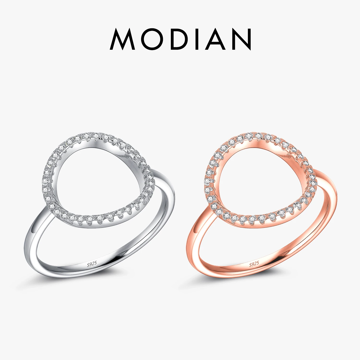 MODIAN Classic Fashion Party Hoop Sparkling White And Rose Ring Crystal Jewelry Real Solid 925 Sterling Silver Rings For Women
MODIAN Classic Fashion Party Hoop Sparkling White And Rose Ring Crystal Jewelry Real Solid 925 Sterling Silver Rings For Women