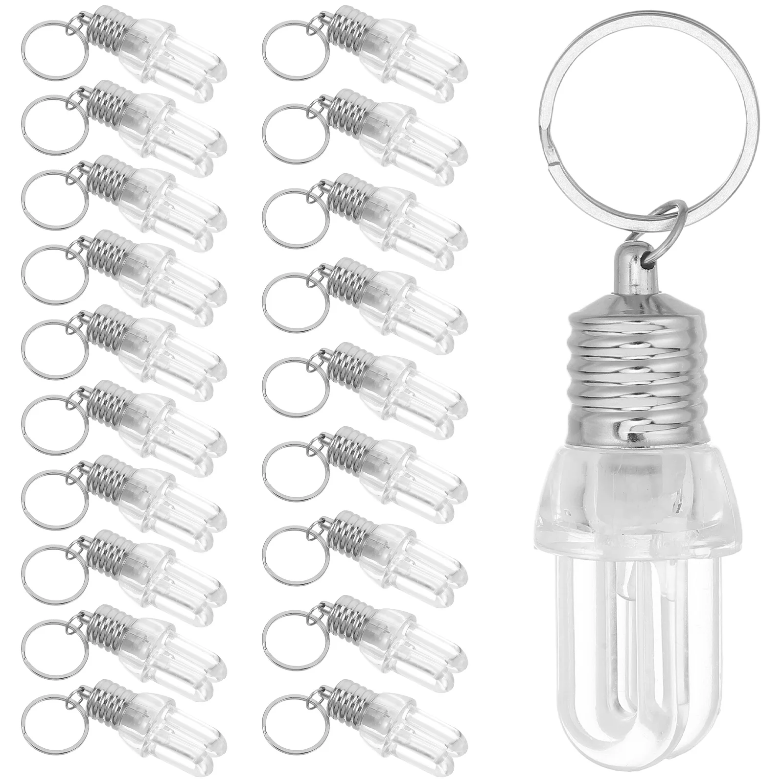20Pcs Mini LED Keychain Flashlight, Color Changing Light Bulb Keyring, Portable Glowing Key Chain Pendant for Backpack Purse
20Pcs Mini LED Keychain Flashlight, Color Changing Light Bulb Keyring, Portable Glowing Key Chain Pendant for Backpack Purse