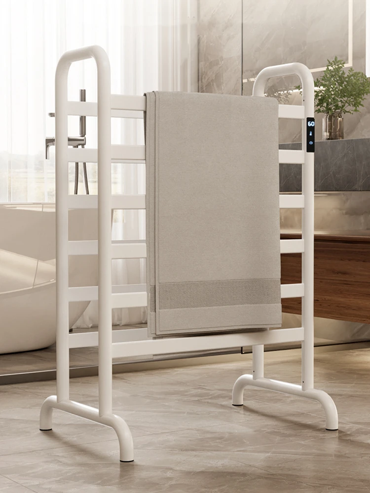 Smart Timer Digital Display Electric Towel Warmer Floor-Standing Double-Row Movable Bath Towel Drying Rack
Smart Timer Digital Display Electric Towel Warmer Floor-Standing Double-Row Movable Bath Towel Drying Rack