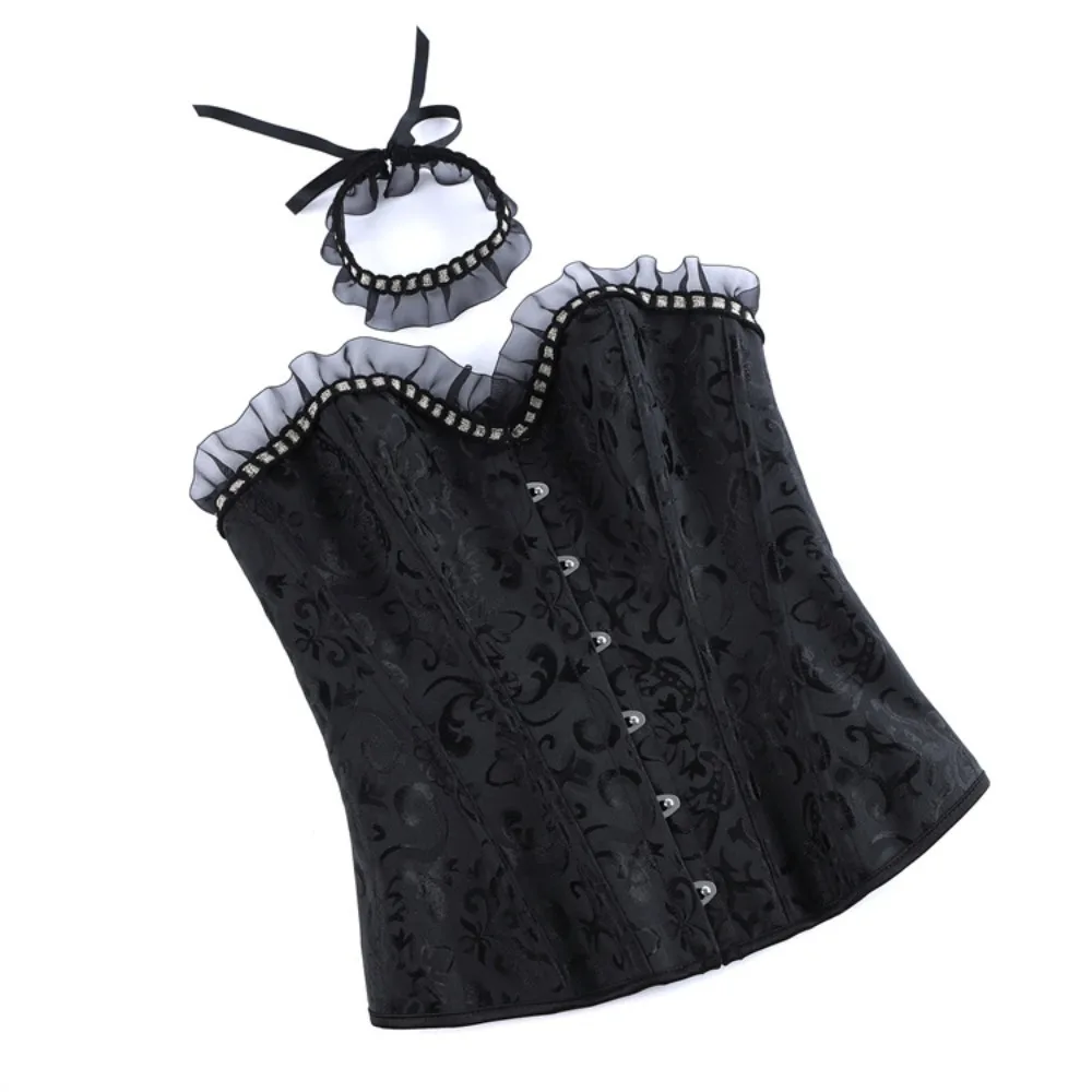 Corset Bustier Overbust With Skirts Tutu Set Spiral Steel Boned Victorian Up Corselet Sexy Satin Costume Vintage Black
Corset Bustier Overbust With Skirts Tutu Set Spiral Steel Boned Victorian Up Corselet Sexy Satin Costume Vintage Black