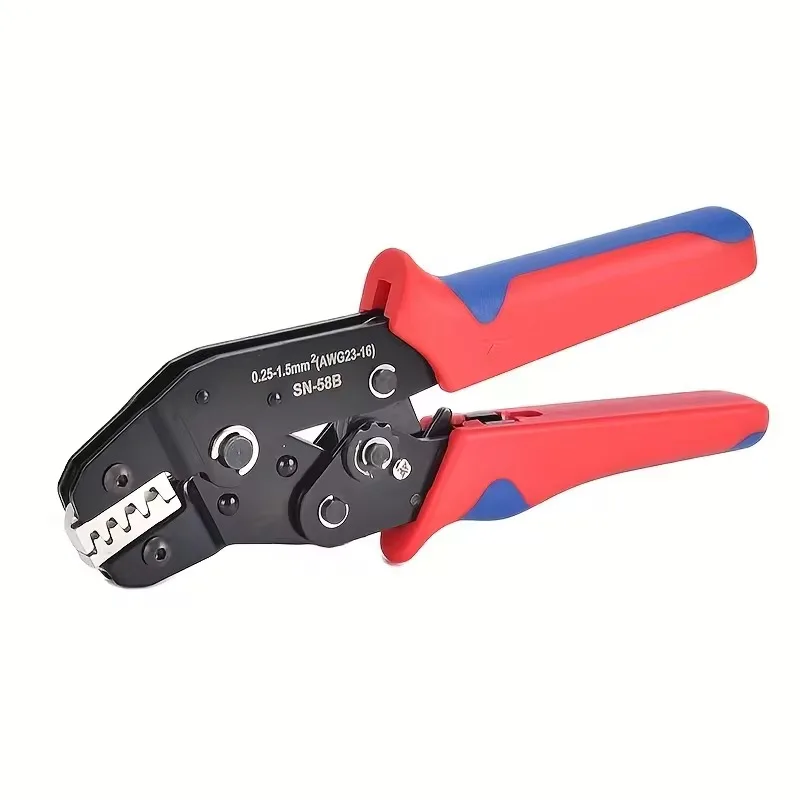 SN-58B Pro Обжимные вилки JST, TE,XH,SM,VH,PH,Molex Клеммы Клещи с храповым механизмом для инструментов для проводов 0,25-1,5 мм2
SN-58B Pro Обжимные вилки JST, TE,XH,SM,VH,PH,Molex Клеммы Клещи с храповым механизмом для инструментов для проводов 0,25-1,5 мм2