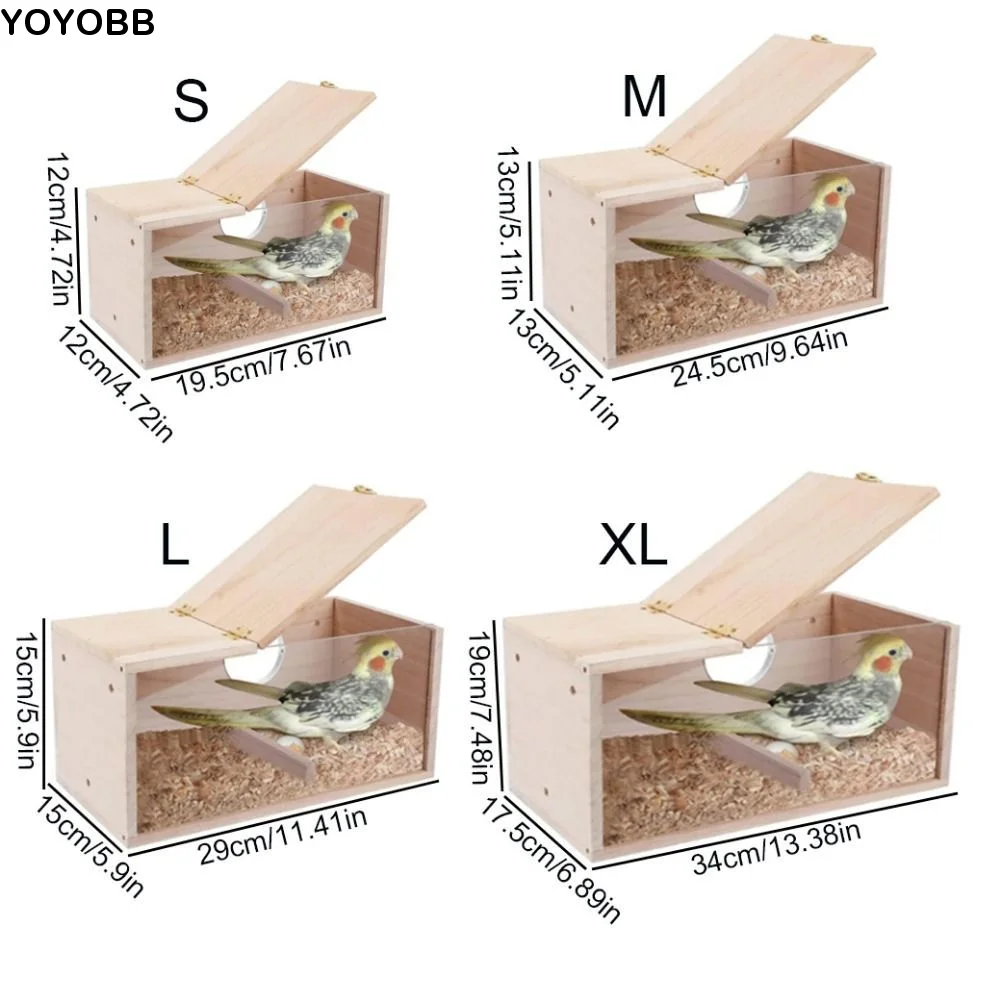 Transparent Window Wooden Parrot Breeding Box Bite Resistant Acrylic/Wood Bird House Nest Parrot Breeding Hatching Nest
Transparent Window Wooden Parrot Breeding Box Bite Resistant Acrylic/Wood Bird House Nest Parrot Breeding Hatching Nest