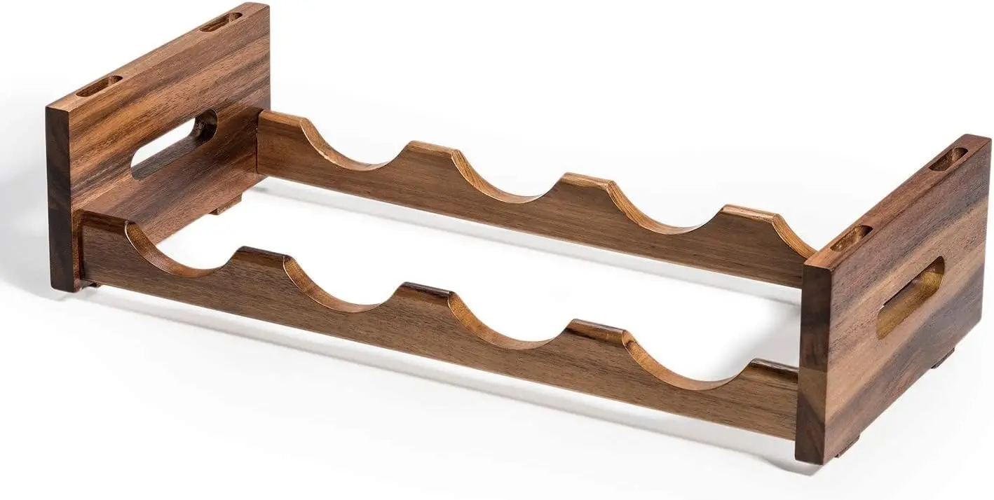 Acacia Wood Stackable 4 Bottle , 20.25" x 9" x 5"
Acacia Wood Stackable 4 Bottle , 20.25" x 9" x 5"