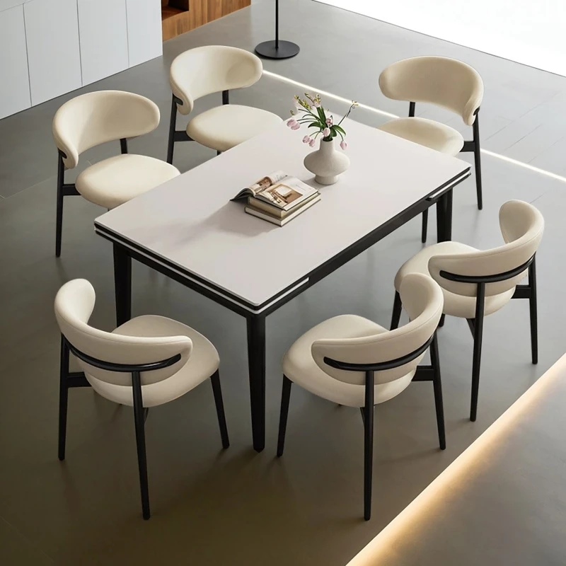 Nordic Light Luxury Dining Table Simple Aesthetics Comfortable Cream Wind Restaurant Table Modern Designer Muebles Furniture
Nordic Light Luxury Dining Table Simple Aesthetics Comfortable Cream Wind Restaurant Table Modern Designer Muebles Furniture