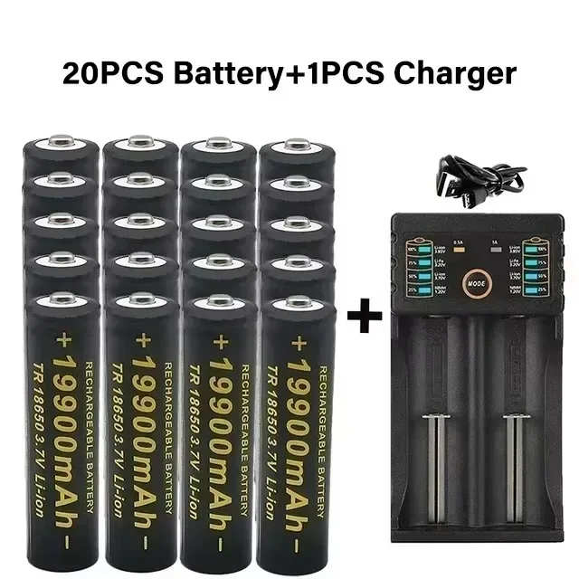 18650 lithium battery+charger, 3.7V 19900mAh rechargeable battery+201 charger, suitable for flashlights and headlights
18650 lithium battery+charger, 3.7V 19900mAh rechargeable battery+201 charger, suitable for flashlights and headlights