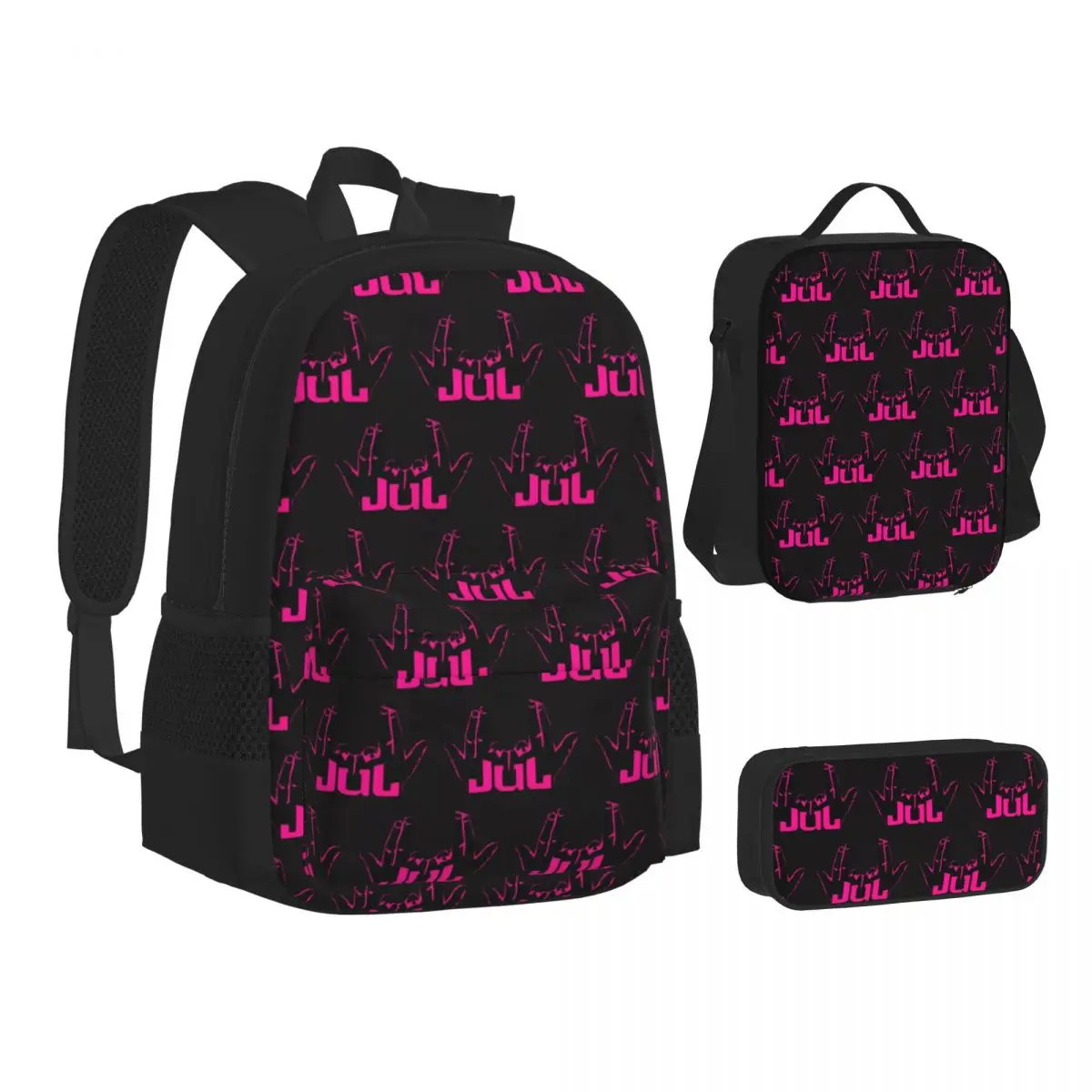 French Rapper Jul Sign Backpacks Students Bookbag School Bags Kids Rucksack Lunch Bag Pen Bag Three-Piece Set
French Rapper Jul Sign Backpacks Students Bookbag School Bags Kids Rucksack Lunch Bag Pen Bag Three-Piece Set