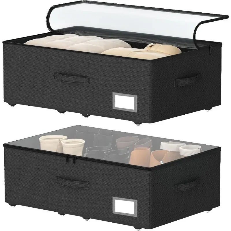 Underbed Storage with Wheels, No Assemble Required 10 Inches Height Underbed Storage Bins,Large Capacity Rolling Underbed
Underbed Storage with Wheels, No Assemble Required 10 Inches Height Underbed Storage Bins,Large Capacity Rolling Underbed