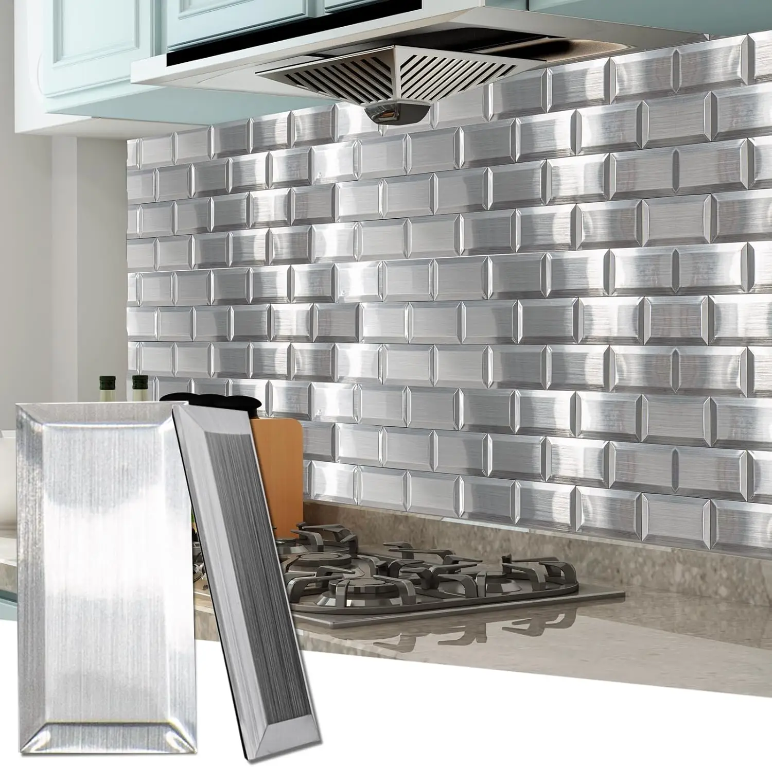 100 Pcs Peel and Stick Backsplash Tiles 3D Textured Metal Subway Wall Tiles for Kitchen Bathroom Laundry Room 3x6 Inch
100 Pcs Peel and Stick Backsplash Tiles 3D Textured Metal Subway Wall Tiles for Kitchen Bathroom Laundry Room 3x6 Inch
