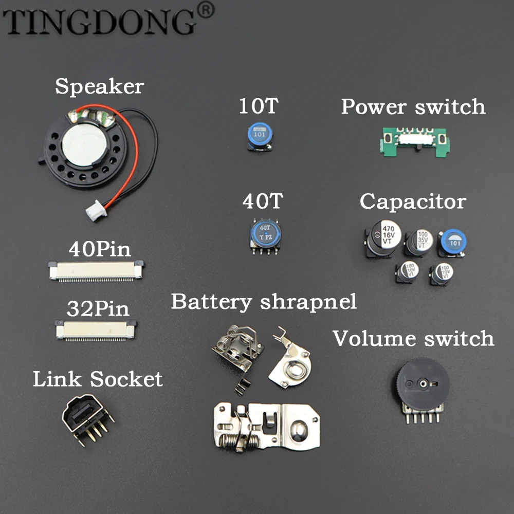 For Game Boy Advance Maintenance Accessories Set: Insert Capacitor, Inductor, Speaker, Power Supply & Volume Switch
For Game Boy Advance Maintenance Accessories Set: Insert Capacitor, Inductor, Speaker, Power Supply & Volume Switch