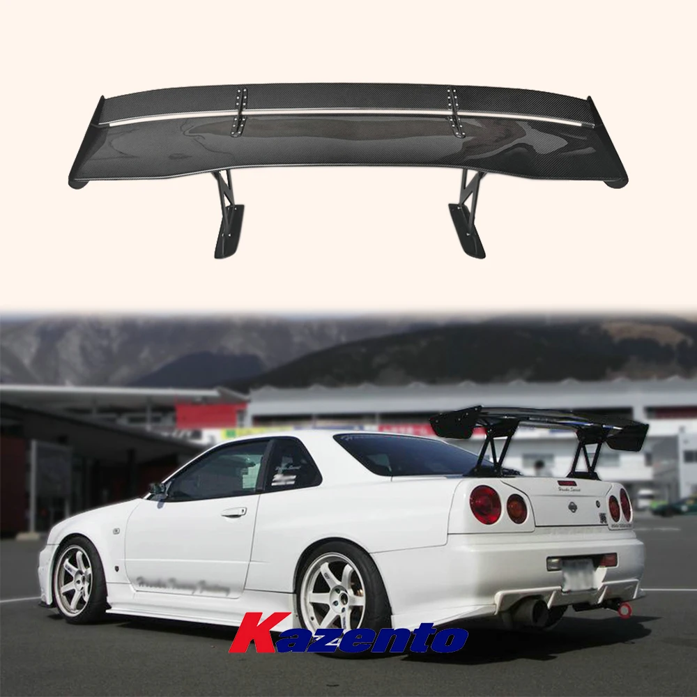 For Nissan Skyline R34 GTR GTT VC Carbon Fiber GT Rear Spoiler (L/160cm+H/29cm)
For Nissan Skyline R34 GTR GTT VC Carbon Fiber GT Rear Spoiler (L/160cm+H/29cm)