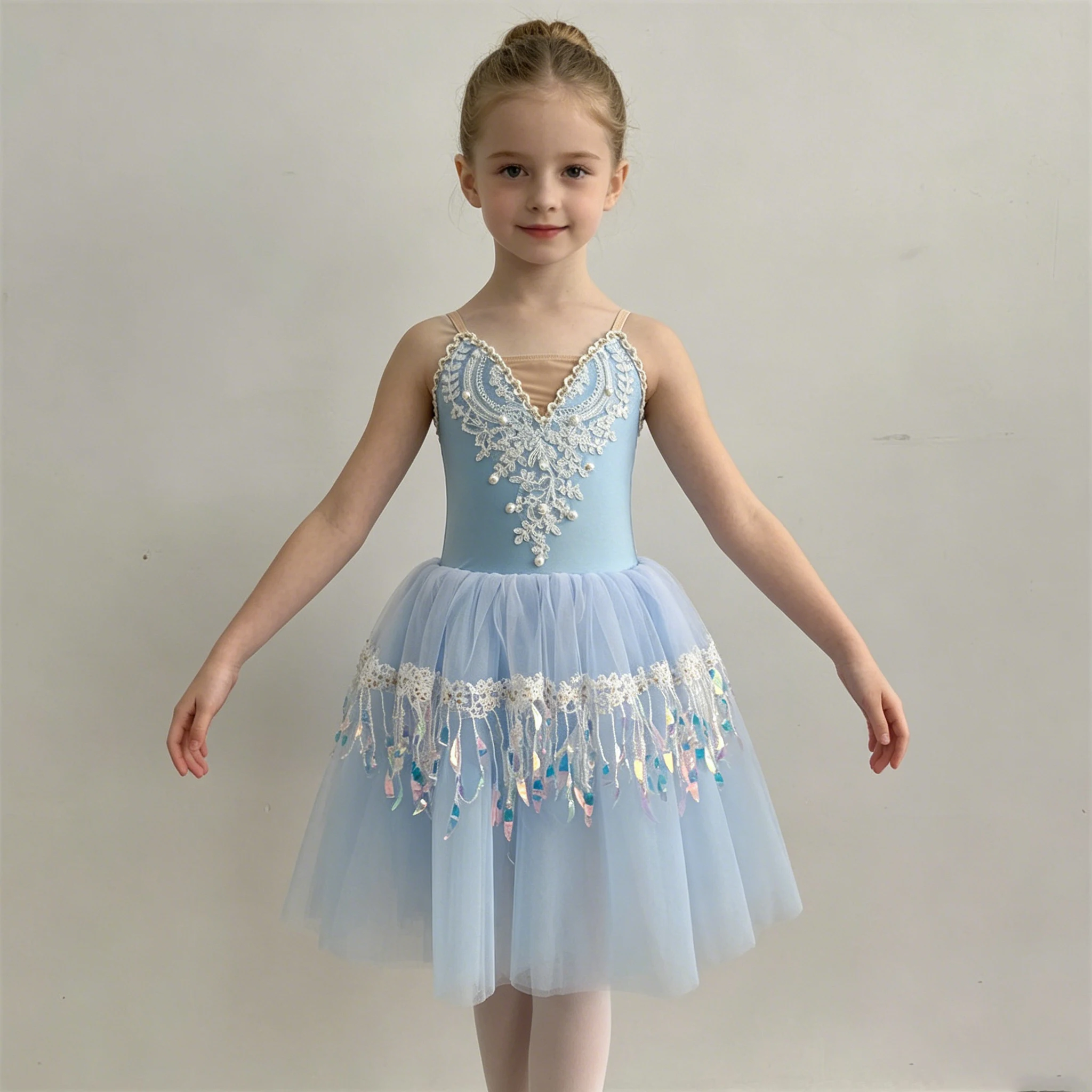 Professional Romantic Ballet Tutu Dress Slip Embroidery Pearl Lace Sequin Children's Party Dress Ballet Dance Size 100-170
Professional Romantic Ballet Tutu Dress Slip Embroidery Pearl Lace Sequin Children's Party Dress Ballet Dance Size 100-170