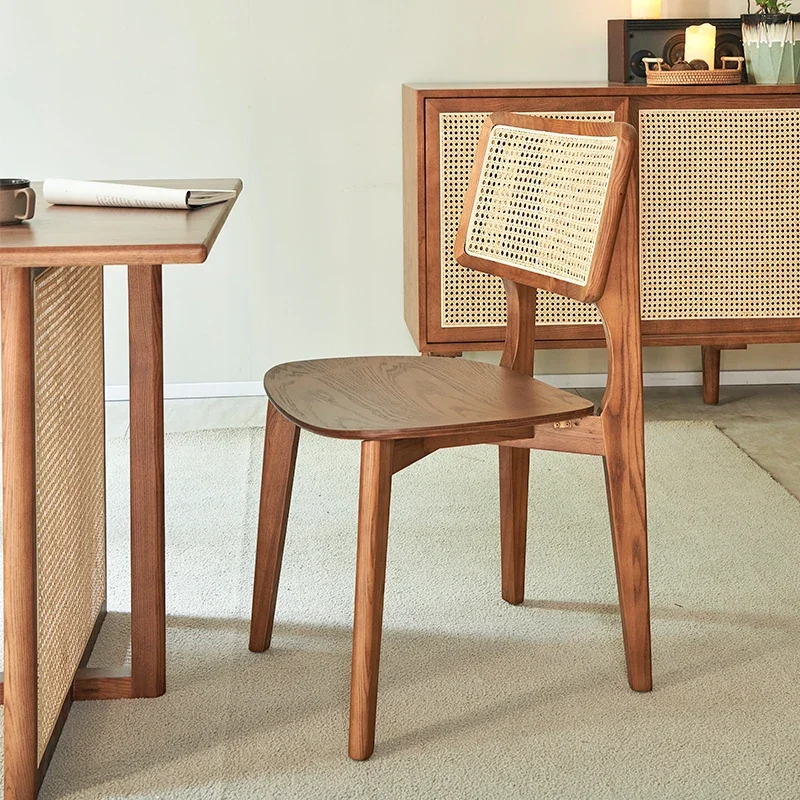 Rattan solid wood dining chair, light luxury, modern simple milk tea shop, restaurant
Rattan solid wood dining chair, light luxury, modern simple milk tea shop, restaurant