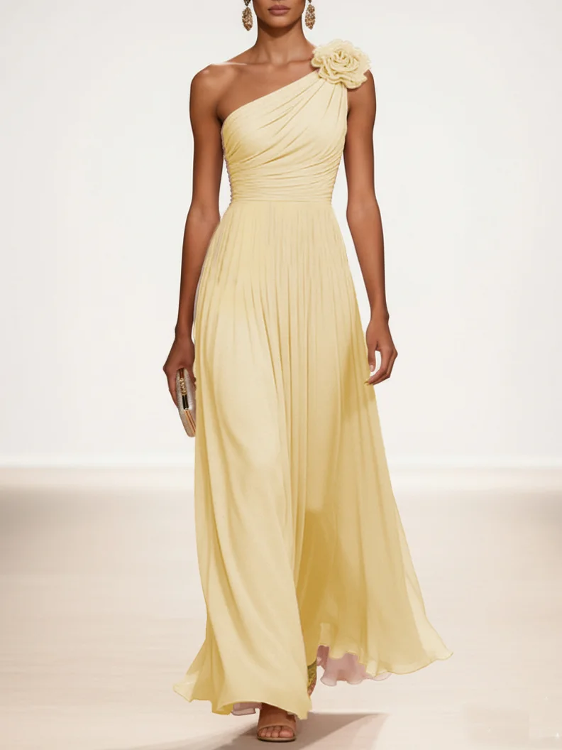 Customized Special Occasion Dresses Ruched Pleat Formal Evening A Line Draped One-shoulder Dress Maxi 2026
Customized Special Occasion Dresses Ruched Pleat Formal Evening A Line Draped One-shoulder Dress Maxi 2026