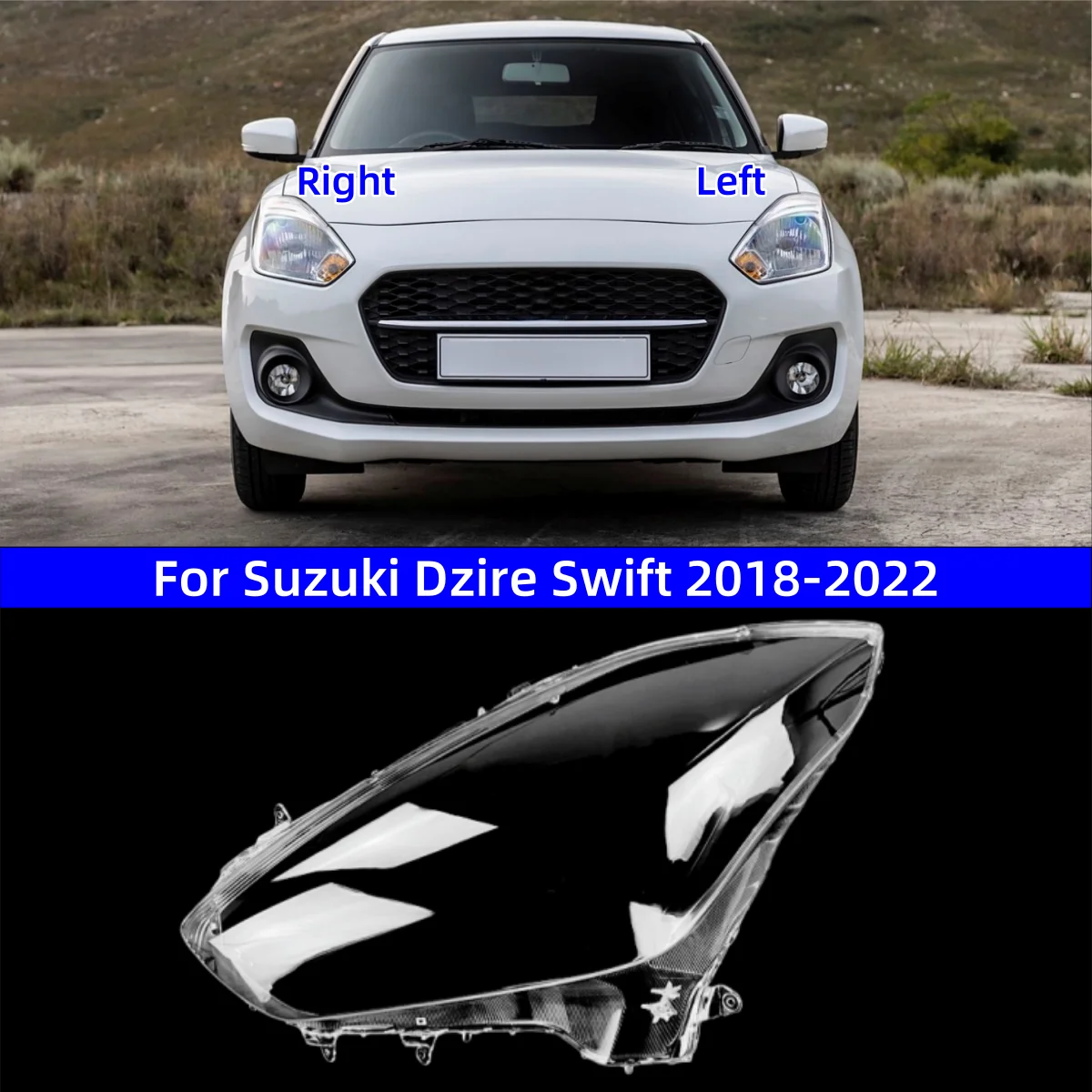 For Suzuki Dzire Swift 2018 2019 2020 2021 2022 Accessories Headlights Cover It has good transparency and light transmission
For Suzuki Dzire Swift 2018 2019 2020 2021 2022 Accessories Headlights Cover It has good transparency and light transmission