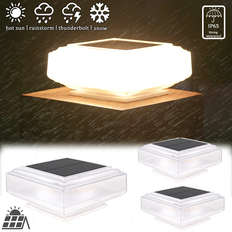 Clear Solar Post Lights Waterproof Outdoor Warm White Deck Fence Cap Lamps Auto Dusk to Dawn Garden Patio Pathway Lighting Decor
Clear Solar Post Lights Waterproof Outdoor Warm White Deck Fence Cap Lamps Auto Dusk to Dawn Garden Patio Pathway Lighting Decor