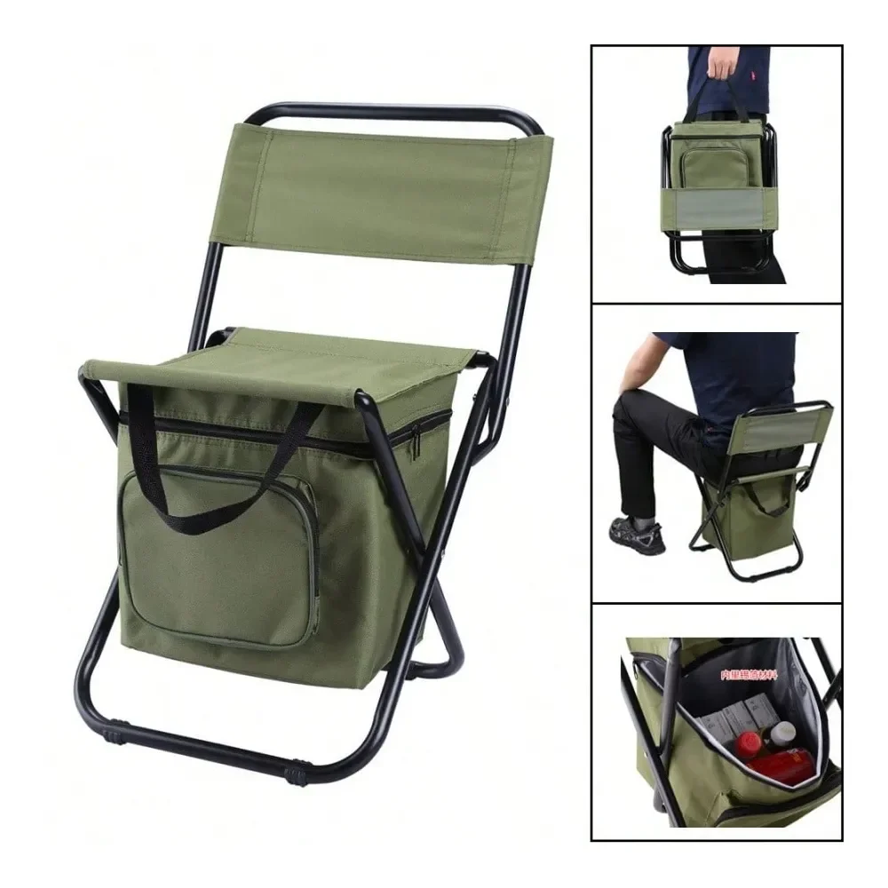 Portable Outdoor Folding Cooler Chair With Storage Bag And Backrest, Insulated Function For Camping, Fishing
Portable Outdoor Folding Cooler Chair With Storage Bag And Backrest, Insulated Function For Camping, Fishing