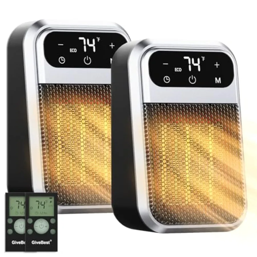 800W Wall Outlet Space Heater with RemoteLED Display Small Plug in Electric Heater with Adjustable Thermostat and Timer for rv
800W Wall Outlet Space Heater with RemoteLED Display Small Plug in Electric Heater with Adjustable Thermostat and Timer for rv