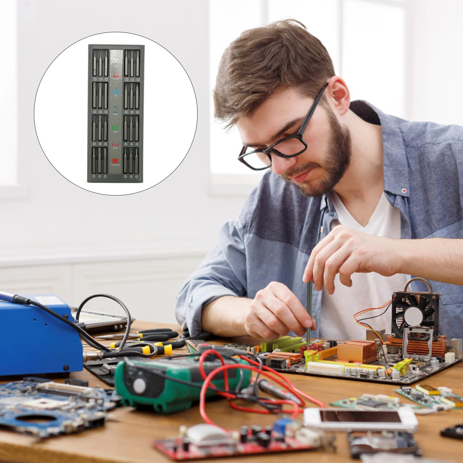 1Set Screwdriver Repair Kit Professional Multi-Function Tools for Phone Pc Watch Household Appliances Maintenance Magnetic Bit
1Set Screwdriver Repair Kit Professional Multi-Function Tools for Phone Pc Watch Household Appliances Maintenance Magnetic Bit