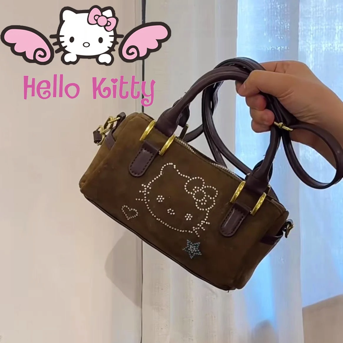 Hello Kitty оригинальная сумка в стиле бостон в стиле ретро, милая инкрустированная бриллиантами, модная женская сумка через плечо, подарок на день рождения с героями мультфильмов, каваи
Hello Kitty оригинальная сумка в стиле бостон в стиле ретро, милая инкрустированная бриллиантами, модная женская сумка через плечо, подарок на день рождения с героями мультфильмов, каваи