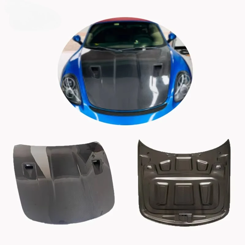 High Quality Dry Carbon Fiber Front Hood for 718 Bonnet Hood
High Quality Dry Carbon Fiber Front Hood for 718 Bonnet Hood