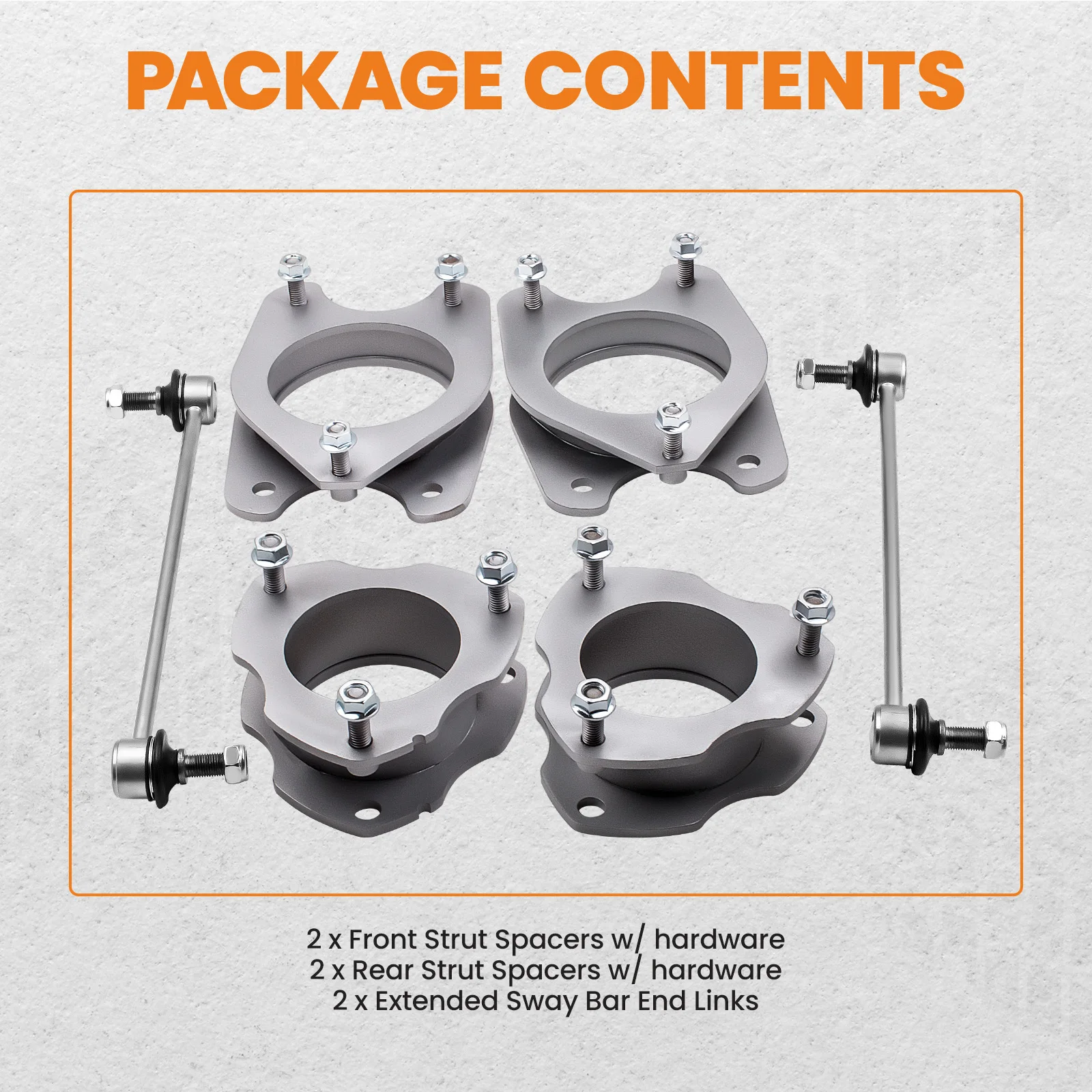 Front Rear 2" Full Lift Kit For Honda Ridgeline 2006-2014 Strut Spacers
Front Rear 2" Full Lift Kit For Honda Ridgeline 2006-2014 Strut Spacers
