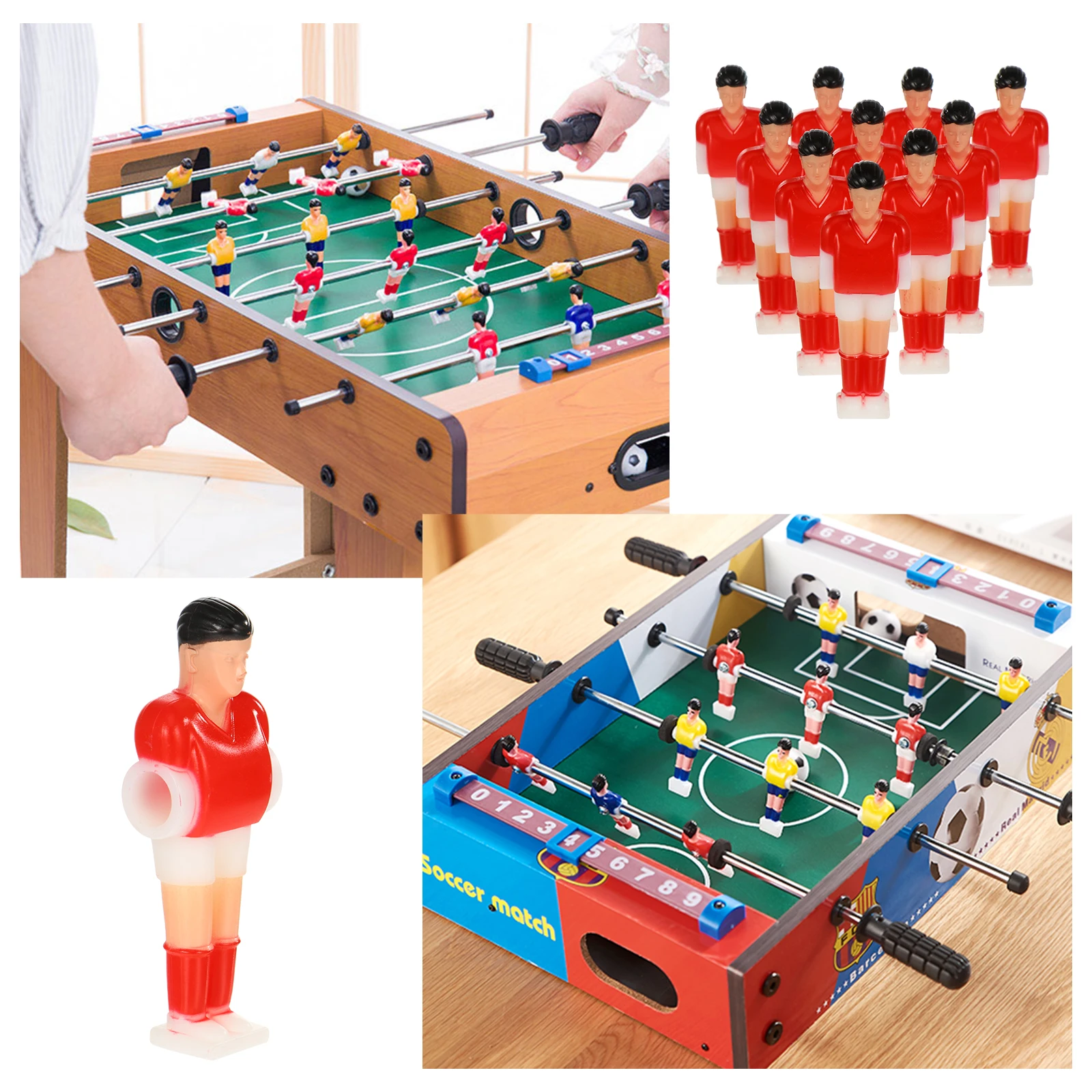 11 pcs Creative Men Soccer Players Tabletop Football Machine Accessories Bright Color Durable Replacement For Standard Table
11 pcs Creative Men Soccer Players Tabletop Football Machine Accessories Bright Color Durable Replacement For Standard Table