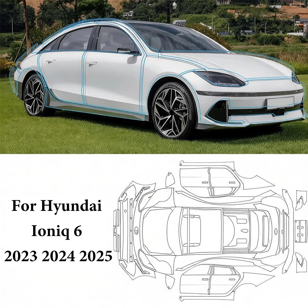 TPU Paint Protection Film For Hyundai Ioniq 6 2023 2024 2025 Pre-cut PPF Anti-Scratch Matte Clear Bra Resistant Cover Repairable
TPU Paint Protection Film For Hyundai Ioniq 6 2023 2024 2025 Pre-cut PPF Anti-Scratch Matte Clear Bra Resistant Cover Repairable