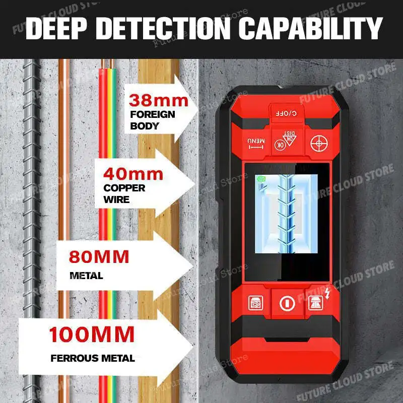 Wall Scanning Detector Testing Instrument, Metal Rebar Wire Pipe Wood Interior Wall Inspection
Wall Scanning Detector Testing Instrument, Metal Rebar Wire Pipe Wood Interior Wall Inspection