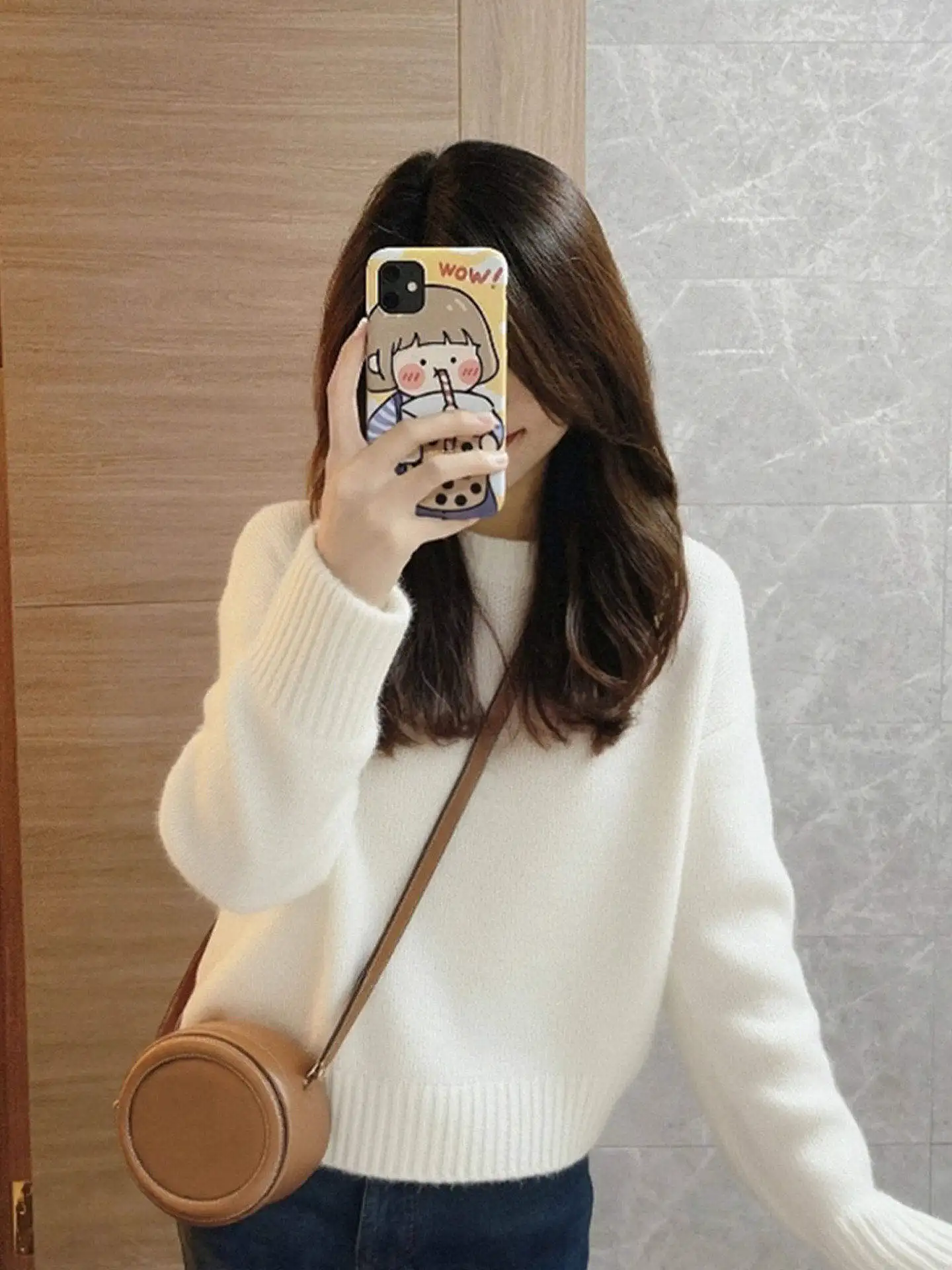 Soft Cozy Knitted Sweater Women's Autumn Winter New Sle Fragile Luxury Feel Top Can Be Worn outside Or inside Matching
Soft Cozy Knitted Sweater Women's Autumn Winter New Sle Fragile Luxury Feel Top Can Be Worn outside Or inside Matching