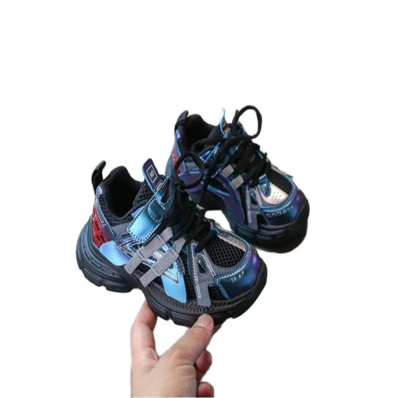 Новая весенняя детская обувь, дышащая сетчатая спортивная обувь для маленьких девочек, уличные теннисные нескользящие модные кроссовки на мягкой подошве для мальчиков 26-
Новая весенняя детская обувь, дышащая сетчатая спортивная обувь для маленьких девочек, уличные теннисные нескользящие модные кроссовки на мягкой подошве для мальчиков 26-