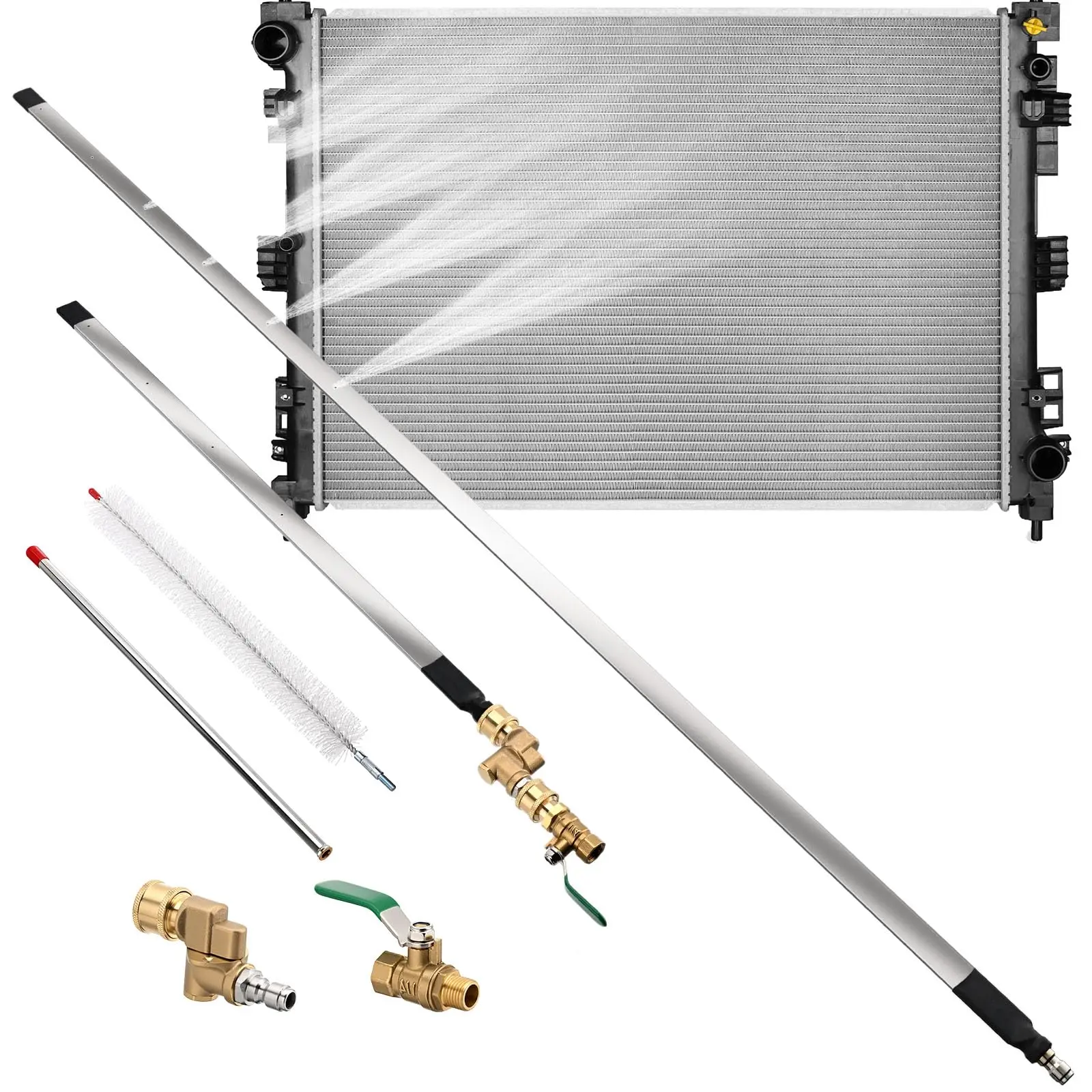 47 Inch And 24 Inch Radiator Cleaning Wand Set With Pressure Washer Adapter Tips For Cars Trucks Heavy Machinery
47 Inch And 24 Inch Radiator Cleaning Wand Set With Pressure Washer Adapter Tips For Cars Trucks Heavy Machinery