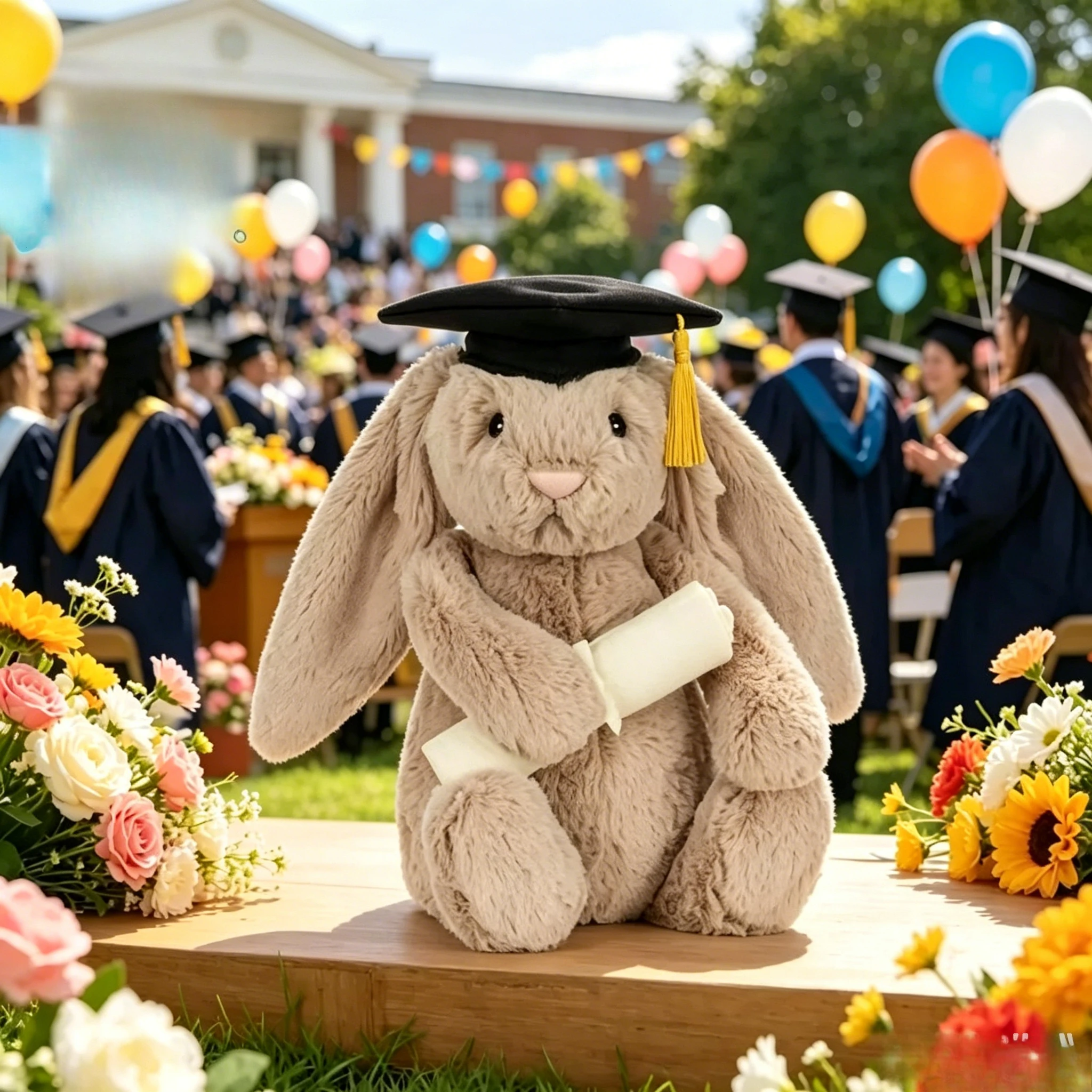 Graduation Bonnie Bunny Kawaii Bashful Bunny Graduation Plush Toy Soft Plushie Birthday Gift Graduation Gift Bachelor Hat Doll
Graduation Bonnie Bunny Kawaii Bashful Bunny Graduation Plush Toy Soft Plushie Birthday Gift Graduation Gift Bachelor Hat Doll
