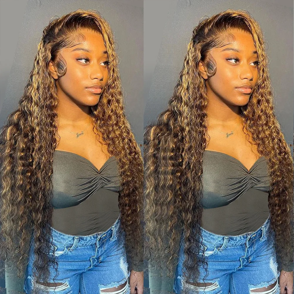 Deep Wave Highlight Ombre Curly 13x4 13x6 HD Lace Frontal Human Hair Wigs Honey Blonde Colored Lace Frontal Wigs For Black Women
Deep Wave Highlight Ombre Curly 13x4 13x6 HD Lace Frontal Human Hair Wigs Honey Blonde Colored Lace Frontal Wigs For Black Women
