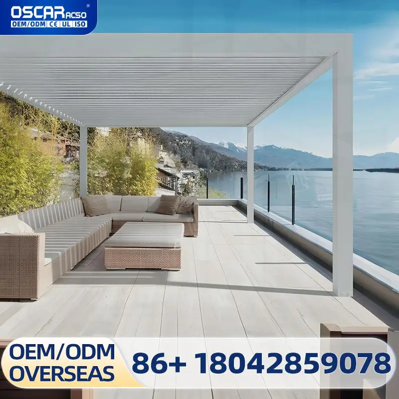High Quality 3x4 Aluminium Retractable Motorized Waterproof Bioclimate Structure Patio Cover Outdoor Shelter for Garden Balcony
High Quality 3x4 Aluminium Retractable Motorized Waterproof Bioclimate Structure Patio Cover Outdoor Shelter for Garden Balcony