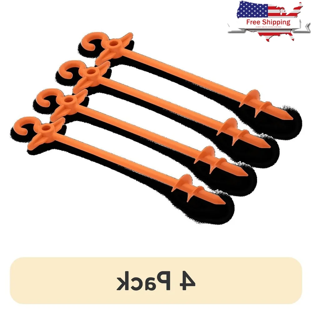 4 Pack Twist Anchors Heavy Duty Tent Pegs Versatile Ground Stakes Secure Soft Soil Sand Outdoor Activities
4 Pack Twist Anchors Heavy Duty Tent Pegs Versatile Ground Stakes Secure Soft Soil Sand Outdoor Activities