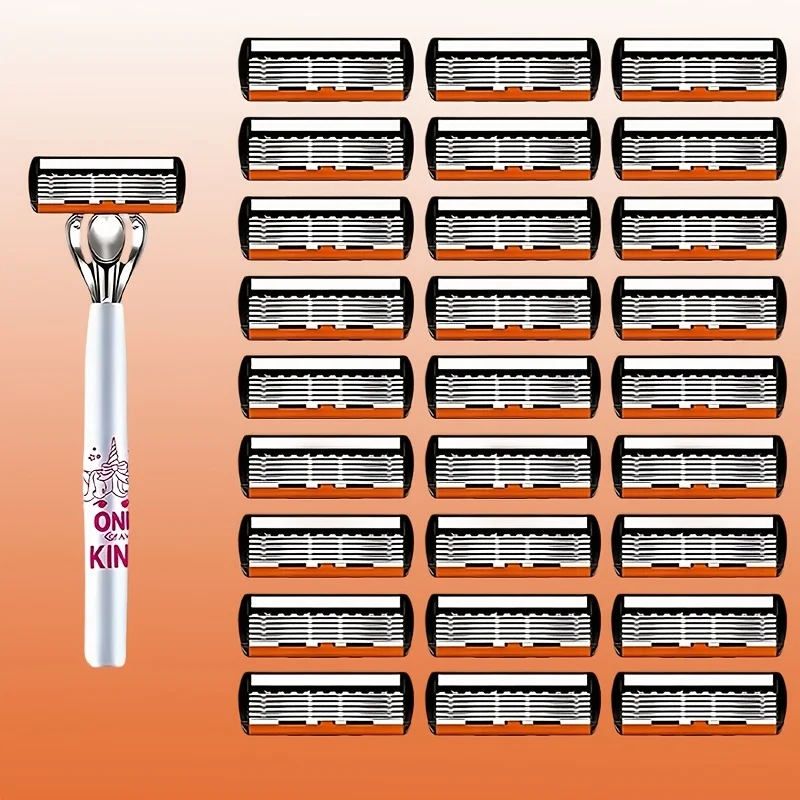 Men's safety shaver with six layers, including 1/2 handle and 18/36 replacement blades for daily shaving and shaving
Men's safety shaver with six layers, including 1/2 handle and 18/36 replacement blades for daily shaving and shaving