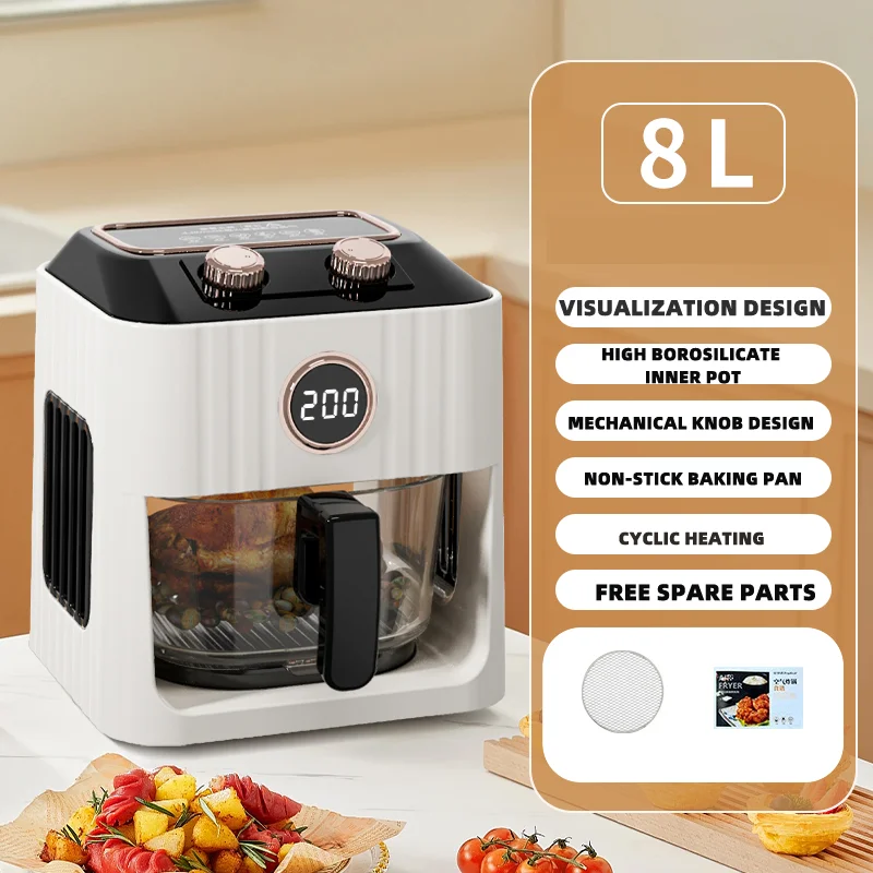 Многофункциональная фритюрница с антипригарным покрытием, стеклянная здоровая электрическая бытовая духовка, воздушная фритюрница
Многофункциональная фритюрница с антипригарным покрытием, стеклянная здоровая электрическая бытовая духовка, воздушная фритюрница