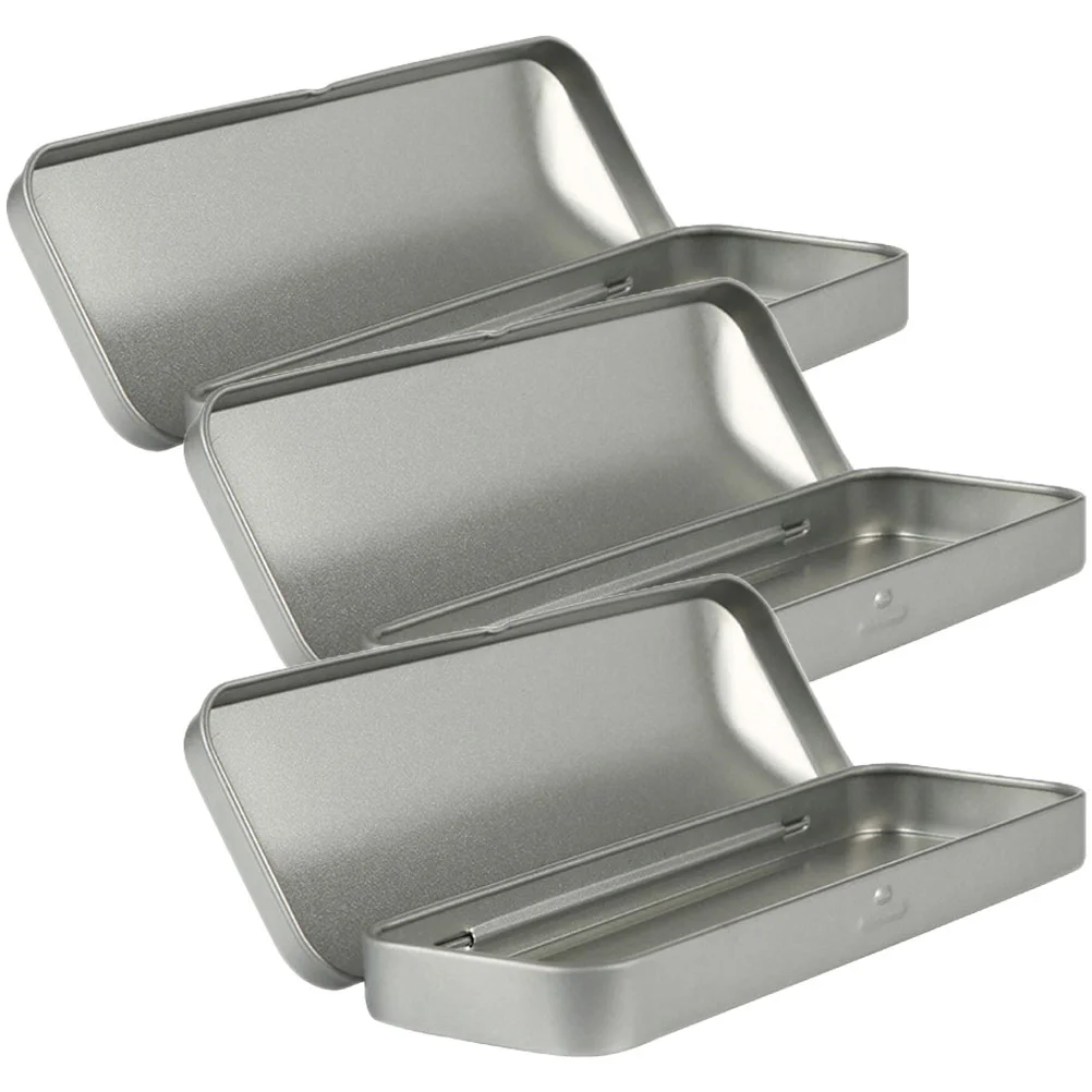 3 Pcs Pencil Case Tinplate Stationery Box Supplies Daily Use Mini Accessory Accessories Silver Household Organizer Student
3 Pcs Pencil Case Tinplate Stationery Box Supplies Daily Use Mini Accessory Accessories Silver Household Organizer Student