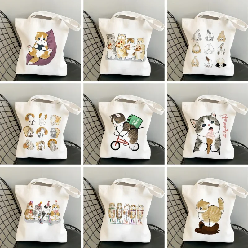Kawaii Cute Cat Art Shoulder Bags Kawaii Fashion Tote Handbag Canvas Girl Environmental Large Capacity Portable Shopping Bag
Kawaii Cute Cat Art Shoulder Bags Kawaii Fashion Tote Handbag Canvas Girl Environmental Large Capacity Portable Shopping Bag