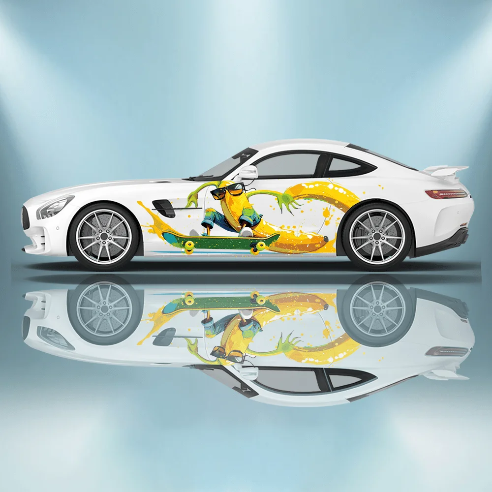 Fun Yellow Banana Skateboard Car Vinyl Wraps Decal Self-adhesive PVC Sticker Suitable for Trucks SUV Decoration Auto Accessories
Fun Yellow Banana Skateboard Car Vinyl Wraps Decal Self-adhesive PVC Sticker Suitable for Trucks SUV Decoration Auto Accessories
