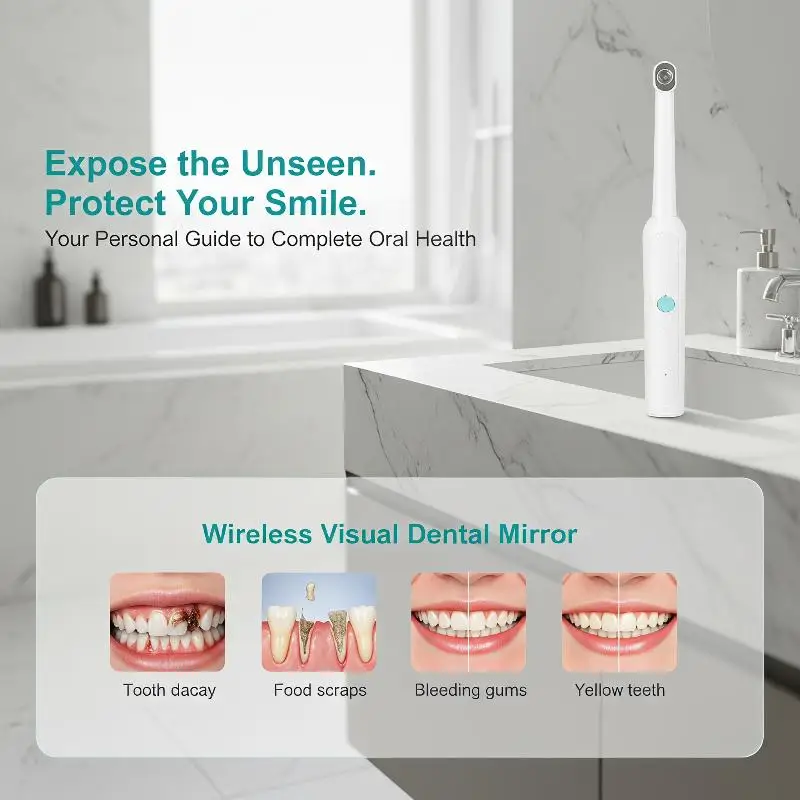 1 Set WiFi Oral Endoscope Wireless HD Visual Borescope 8 LED Lights for Kids Adults Teeth Health Monitor
1 Set WiFi Oral Endoscope Wireless HD Visual Borescope 8 LED Lights for Kids Adults Teeth Health Monitor